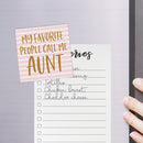 Favorite People Aunt Striped 2.75 x 2.75 Wood Inspirational Refrigerator Magnet