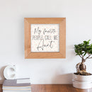 P. Graham Dunn Favorite People Aunt Floral 5 x 5 Pine Wood Decorative Fawn Framed Art Sign
