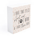 P. Graham Dunn Aunt and Dog Mom Floral Yellow 3.38 x 3.38 Pine Wood Word Block Plaque