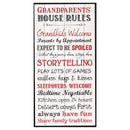P. Graham Dunn Grandparents House Rules 12 x 6 Mounted Print Decorative Wall Art Sign Plaque