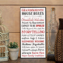 P. Graham Dunn Grandparents House Rules 12 x 6 Mounted Print Decorative Wall Art Sign Plaque