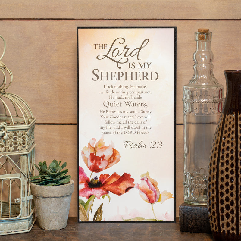 P. Graham Dunn The Lord is My Shepherd Psalm 23 Inspirational Wooden Decorative Wall Art Plaque with Easel Back