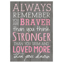 P. Graham Dunn Always Remember You are Braver Than You Think 4x6 Tabletop Mini Wall Sign