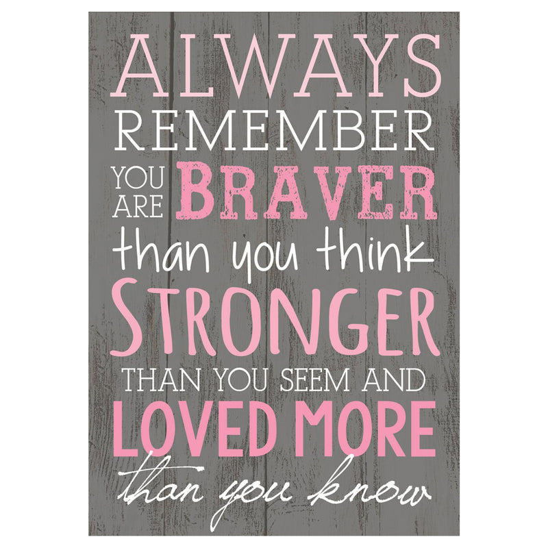 P. Graham Dunn Always Remember You are Braver Than You Think 4x6 Tabletop Mini Wall Sign