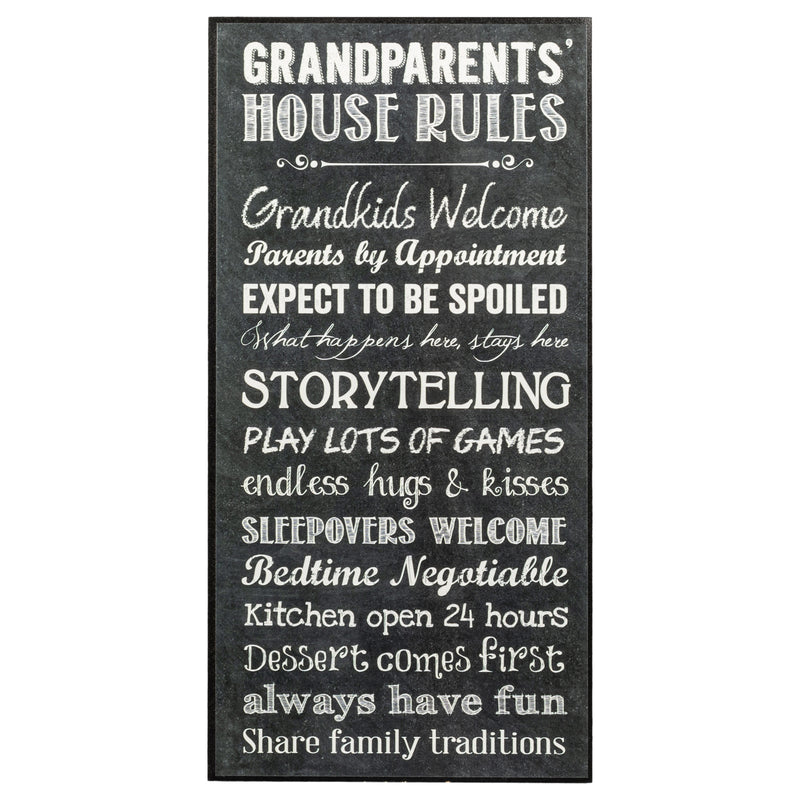 P. Graham Dunn Grandparents House Rules Grandkids Welcome Chalk Look 16 x 8 Wood Wall Art Sign Plaque