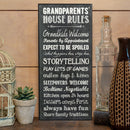 P. Graham Dunn Grandparents House Rules Grandkids Welcome Chalk Look 16 x 8 Wood Wall Art Sign Plaque
