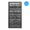 P. Graham Dunn Grandparents House Rules Grandkids Welcome Chalk Look 16 x 8 Wood Wall Art Sign Plaque