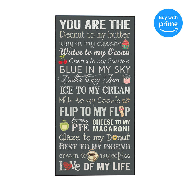 P. Graham Dunn You are The Peanut to My Butter Love of My Life 18 x 9 Wood Wall Plaque Sign