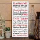 P. Graham Dunn Grandparents House Rules Inspirational Wooden Decorative Wall Art Plaque