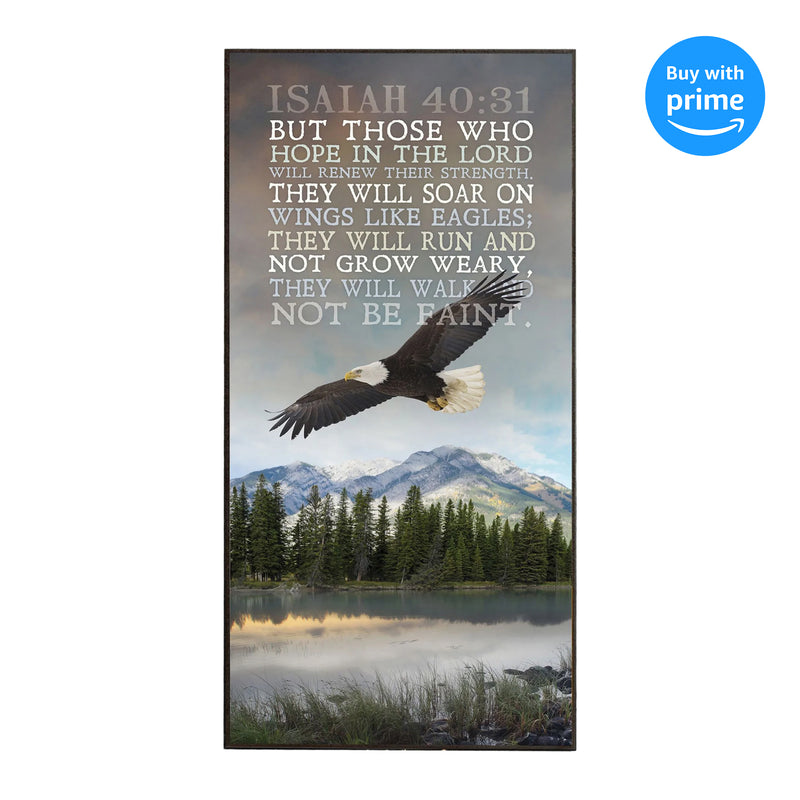 P. Graham Dunn Soar on Wings Like Eagles 16 x 8 Wood Wall Art Sign Plaque