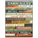 P. Graham Dunn Cabin Rules Colorful Distressed Wood 16 x 12 Wood Wall Art Sign Plaque