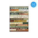 P. Graham Dunn Cabin Rules Colorful Distressed Wood 16 x 12 Wood Wall Art Sign Plaque