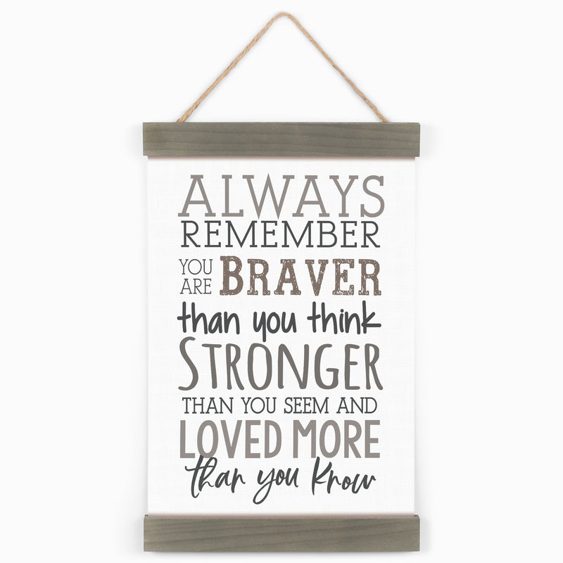 P. Graham Dunn Always Remember You are Slate 19 x 12 Canvas and Wood Decorative Banner Art