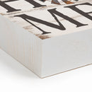 P. Graham Dunn Home Windmill Whitewash 5.5 x 5.5 Solid Wood Barnhouse Block Sign