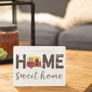 P. Graham Dunn Home Sweet Home Camper Whitewash 7.25 x 5.5 Solid Wood Barnhouse Block Sign