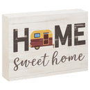 P. Graham Dunn Home Sweet Home Camper Whitewash 7.25 x 5.5 Solid Wood Barnhouse Block Sign