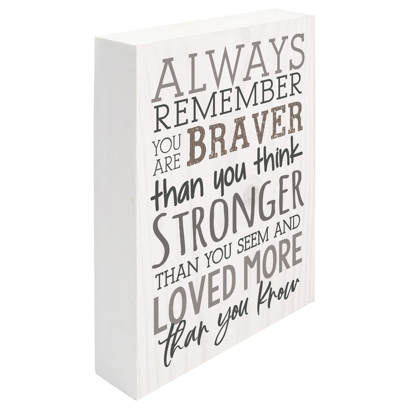 P. Graham Dunn Always Remember 7.25 x 5.5 Inch Pine Wood Tabletop Letter Block Decorative Sign