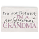 P. Graham Dunn Retired Professional Grandma Cream 5 x 3.5 Pine Wood Tabletop Word Block Plaque