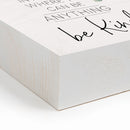 P. Graham Dunn Can Be Anything Be Kind Leaf Green 5.375 x 5.375 Pine Wood Decorative Word Block Sign