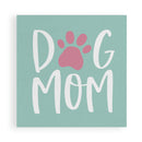 P. Graham Dunn Dog Mom Pawprint Cornflower Blue 3 x 3 Pine Wood Tabletop Plank Block Sign