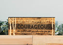 P. Graham Dunn Be Strong and Courageous 4.5 x 12 inch Wood Sign Block Plaque