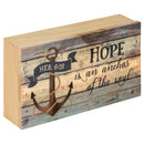P. Graham Dunn Hope is an Anchor of The Soul Hebrews 6:19 5 x 8 Wood Block-Style Wall Art Sign Plaque