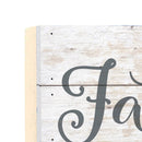 P. Graham Dunn Faith as Small as a Mustard Seed Whitewash 6 x 6 Solid Wood Boxed Pallet Plaque Sign