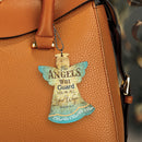 P. Graham Dunn His Angels Will Guard You Vintage Look Wood Car Charm