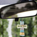 P. Graham Dunn I Am with You Always Map Multicolor Vintage Wood Look Wood Car Charm