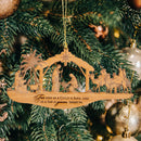 P. Graham Dunn for Unto Us a Child is Born Nativity Manger Wood Christmas Ornament