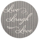 Live Laugh Love Stencil Flowers 2.75 x 2.75 Absorbent Ceramic Car Coasters Pack of 2