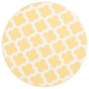Yellow Blue Clover Quatrefoil 2.75 x 2.75 Absorbent Ceramic Car Coasters Pack of 2