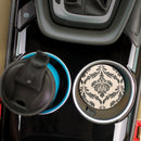 Black Tan Rose Floral Damask 2.75 x 2.75 Absorbent Ceramic Car Coasters Pack of 2