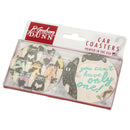 Cat Crazy, You Cant Only Have One 2.75 x 2.75 Absorbent Ceramic Car Coasters Pack of 2