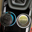 Adventure is Waiting, Never Stop Exploring Mountains Graphic 2.75 x 2.75 Absorbent Ceramic Car Coasters Pack of 2