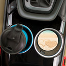 Together By the Sea is my Favorite Place to Be Hearts 2.75 x 2.75 Absorbent Ceramic Car Coasters Pack of 2