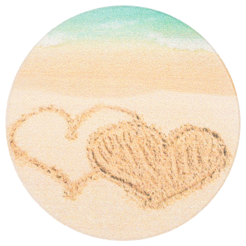 Together By the Sea is my Favorite Place to Be Hearts 2.75 x 2.75 Absorbent Ceramic Car Coasters Pack of 2
