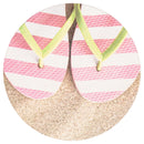Flip Flop Kind of Girl Pink Flips 2.75 x 2.75 Absorbent Ceramic Car Coasters Pack of 2