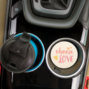 Choose Love, Be Kind Cursive Floral Hearts 2.75 x 2.75 Absorbent Ceramic Car Coasters Pack of 2