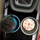 Watercolor Floral Wallpaper Look 2.75 x 2.75 Absorbent Ceramic Car Coasters Pack of 2