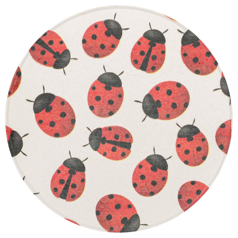 Ladybugs 2.75 x 2.75 Absorbent Ceramic Car Coasters Pack of 2
