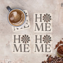 Home Windmill Whitewash Look 4 x 4 Absorbent Ceramic Coasters Set of 4