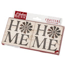 Home Windmill Whitewash Look 4 x 4 Absorbent Ceramic Coasters Set of 4