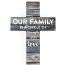 P. Graham Dunn Our Family is a Circle of Strength and Love Rustic 7 x 5 Wood Wall Art Cross Plaque