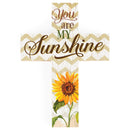 P. Graham Dunn You are My Sunshine Sunflower Chevron 7 x 5 Wood Wall Art Cross Plaque