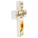 P. Graham Dunn You are My Sunshine Sunflower Chevron 7 x 5 Wood Wall Art Cross Plaque