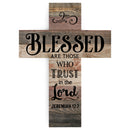 P. Graham Dunn Blessed are Those Who Trust Rustic 14 x 10 Wood Wall Art Cross Plaque