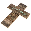 P. Graham Dunn Journey Rustic Dark 14 x 10 Wood Wall Art Cross Plaque
