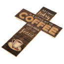 P. Graham Dunn All I Need is Coffee and Jesus Dark 14 x 10 Wood Wall Art Cross Plaque