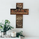P. Graham Dunn Bread of Life Last Supper Scene Distressed 20 x 14 Wood Wall Art Plaque Cross